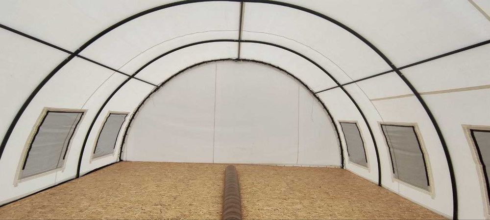 Тентовий арочний намет 16*8*4 метри, ангар, теплиця, склад