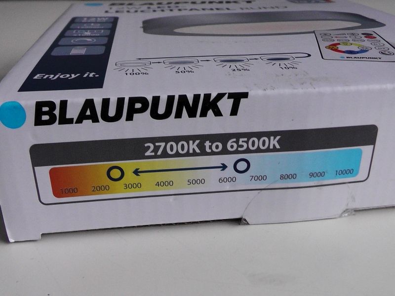 Plafon Blaupunkt 12W 840 lm na pilota 17cm okrągły światło białe z reg