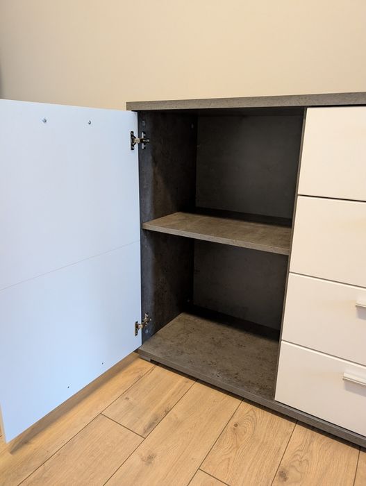 Biało szara komoda Agata Meble