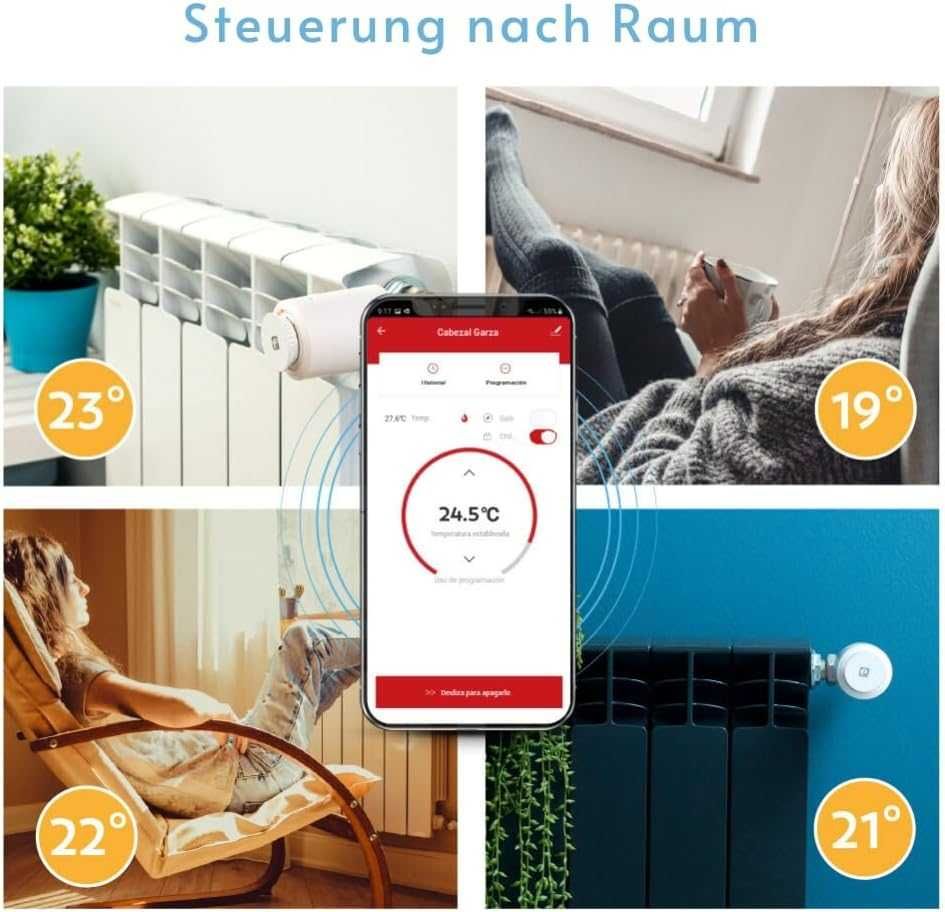 Zigbee 3.0 Smart głowica termostatyczna, Sterowanie ogrzewaniem