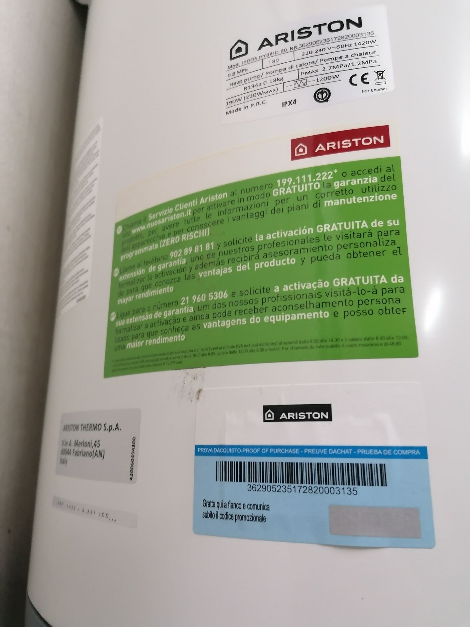 Podgrzewacz pompa ciepła cwu ariston lydos 80 l