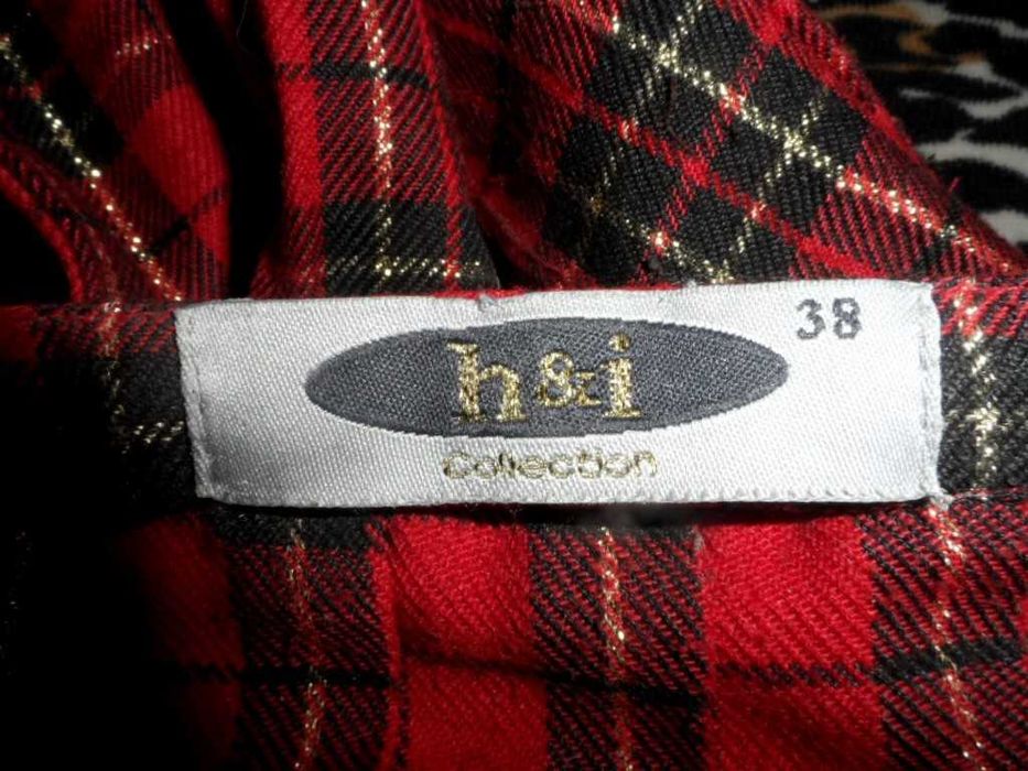 Мини юбка в складочку H&I Collection в клетку весна-осень плиссе