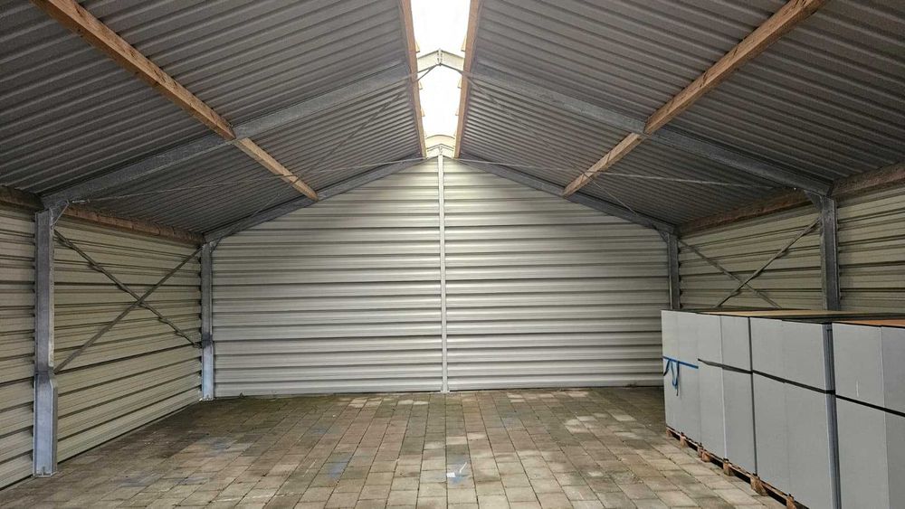 Konstrukcja stalowa 8.10x27 m wiata hala magazyn 218.7 m2