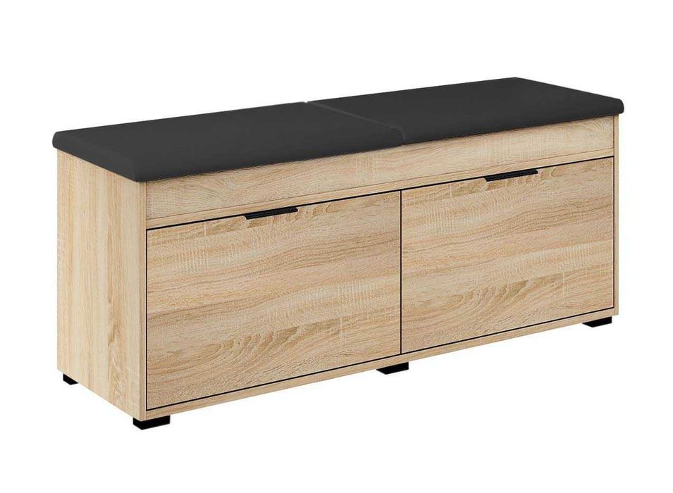 Szafka na buty z siedziskiem i schowkiem dąb sonoma