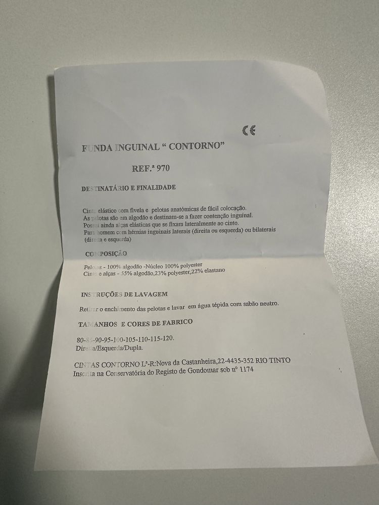 Cinta / funda inguinal elástica p/ hérnias - 85 direito - Cintas Contorno