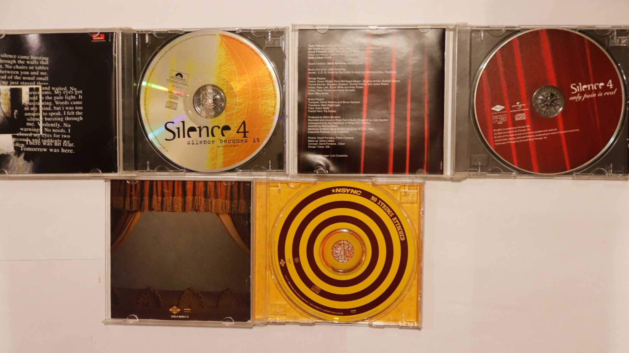 Cd´s originais "Silence 4, Silence 4 (only pain real) e Nsync "