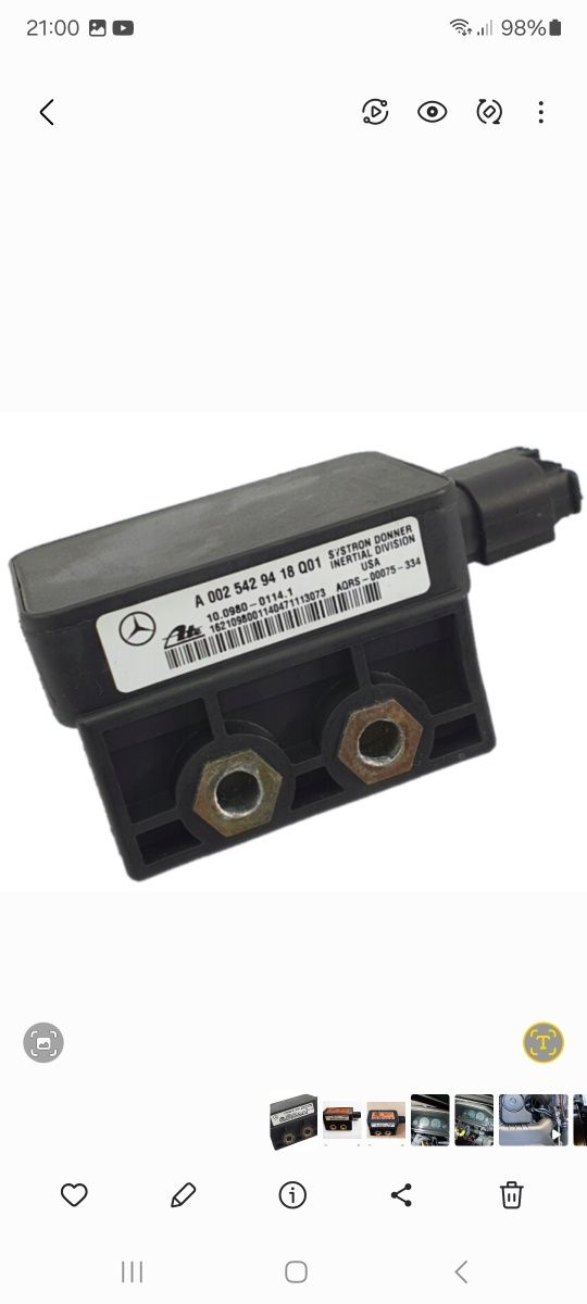 Sensor de ESP ou Angulo de Viragem para Mercedes C220 W203