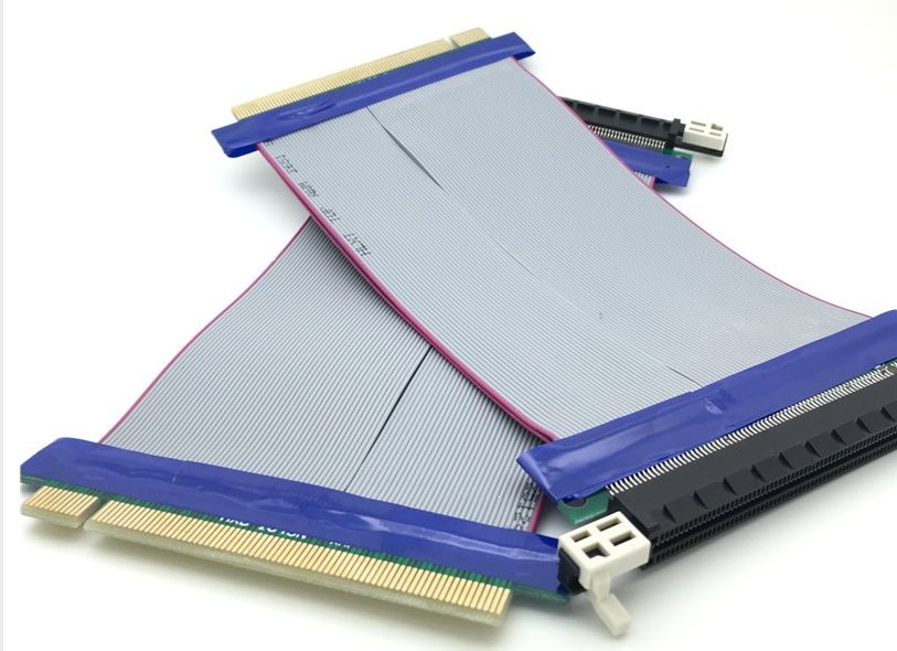 Райзер шлейф гибкий для видеокарты PCI-E 16 -16 переходник удлинитель
