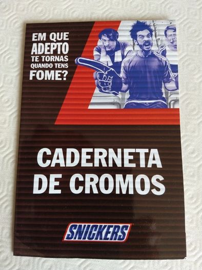 Caderneta Cromos Adepto Futebol da Snickers Rara