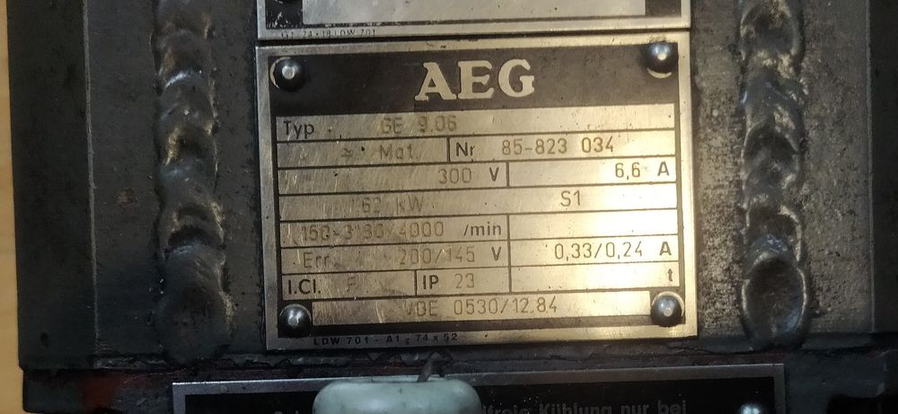 электродвигателя постоянного тока AEG Typ GE 9.06.