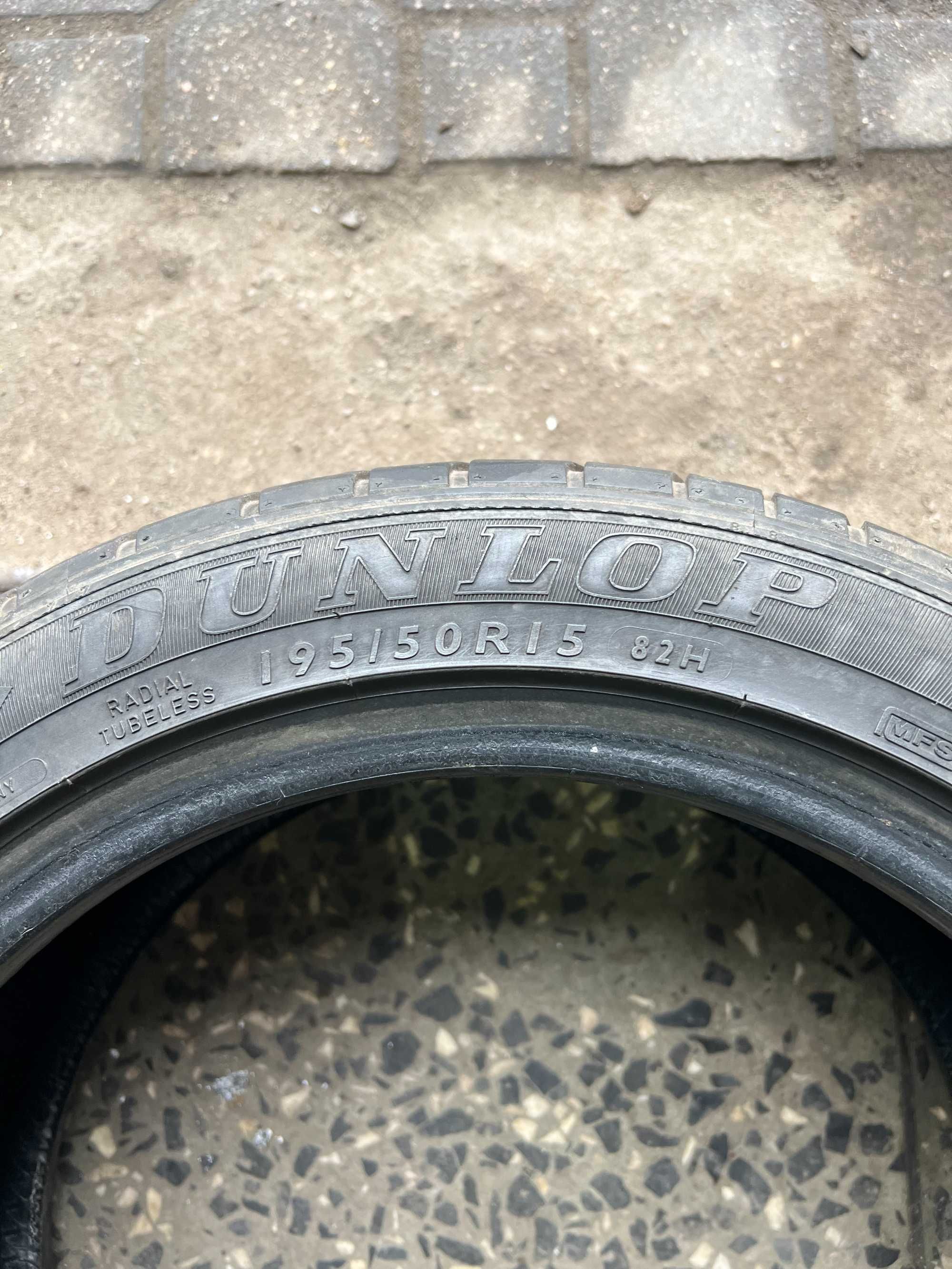 195/50r15 dunlop opony letnie 2szt z rantem