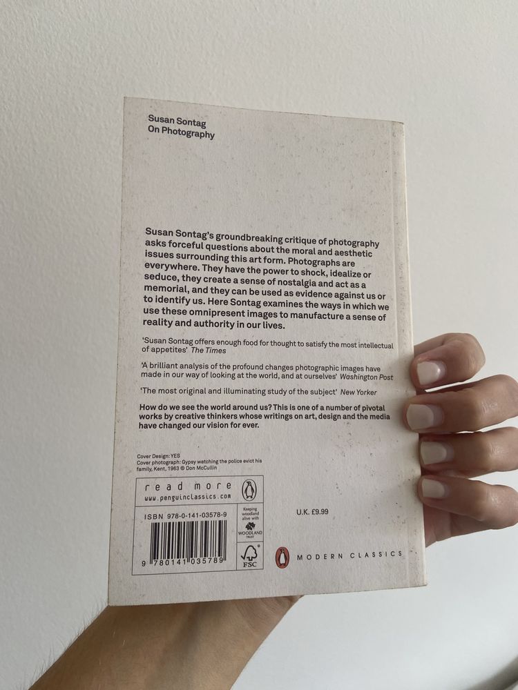 Susan Sontag On Photography book