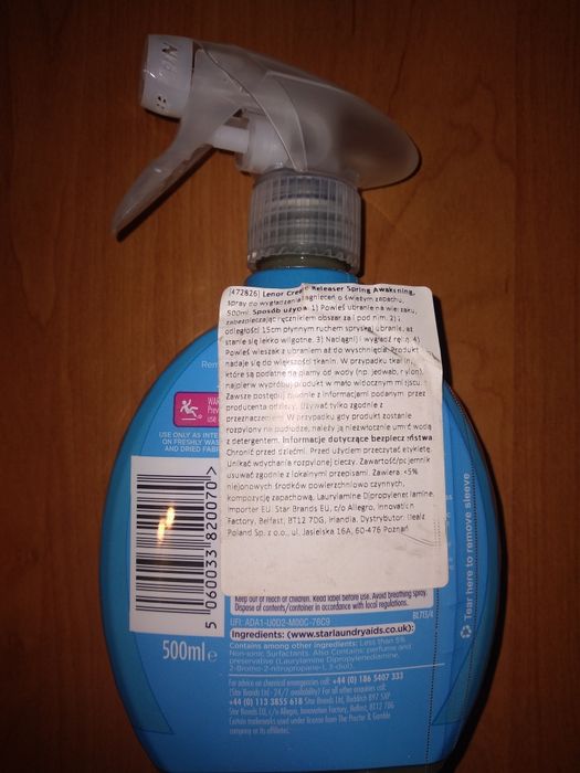 Lenor Spray   Crease Releaser