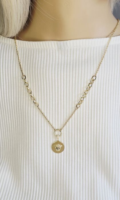 Złoty naszyjnik łańcuszek próba 585 14k