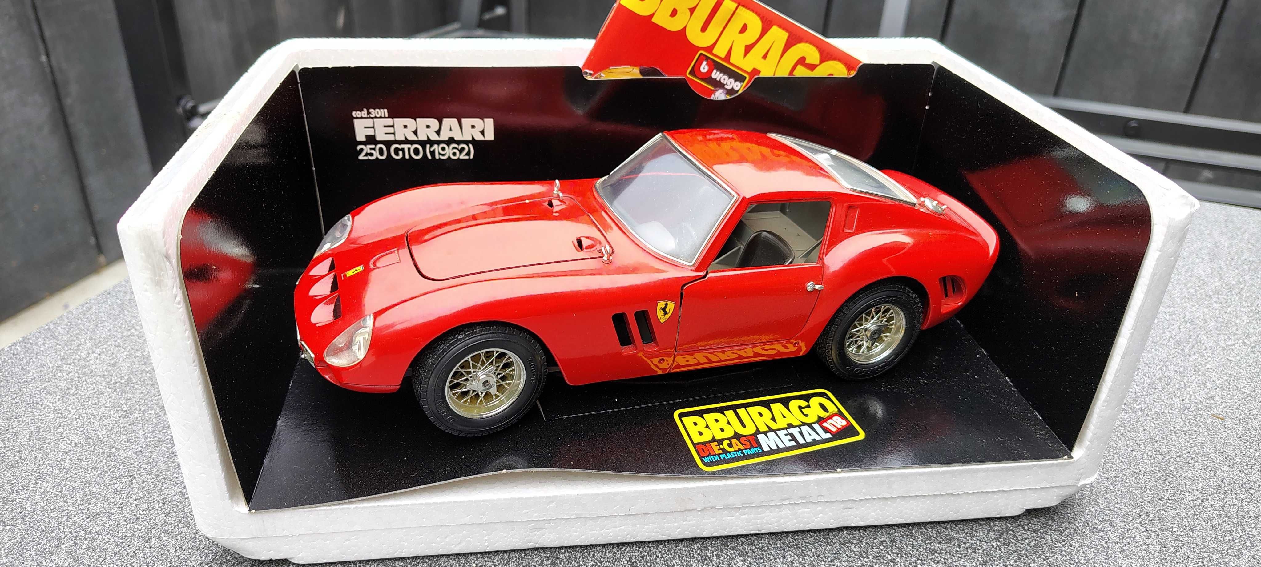 Bburago model Ferrari 250 gto czerwony 1:18 cod3011