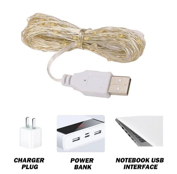 Гірлянда (USB, на батарейка)