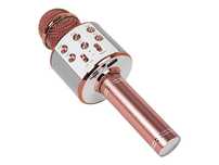 Bezprzewodowy mikrofon do karaoke Bluetooth BLOW PRM402 różowe złoto