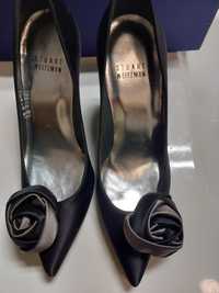 Saparos Stuart Weitzman -Rosario black satin35.5