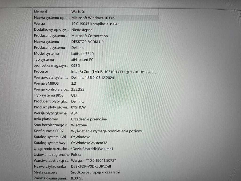 Laptop Dell Latitude 7310