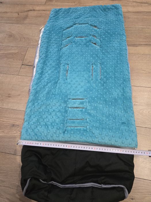 Śpiworek do wózka uniwersalny Samiboo turkusowy minky