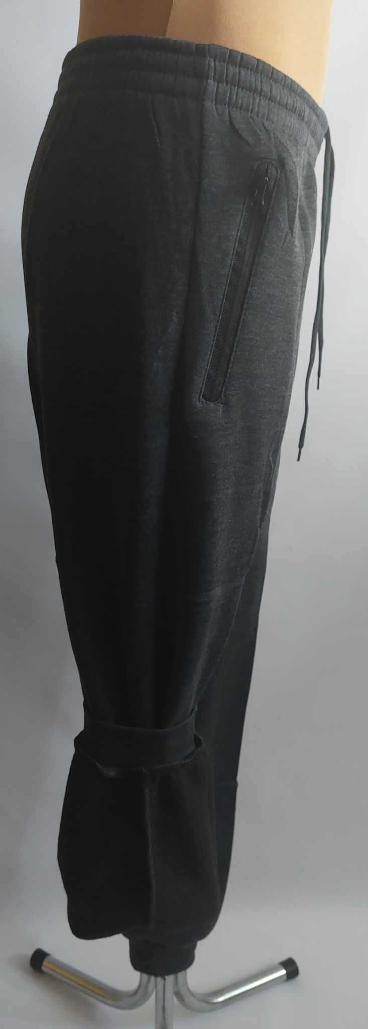 Spodnie męskie dresowe ocieplane meszkiem LINTEBOB g R-41506-K r. L