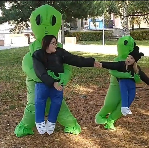 Надувний костюм прибульця, інопланетянина. Хелловін. Косплей. Реквізит