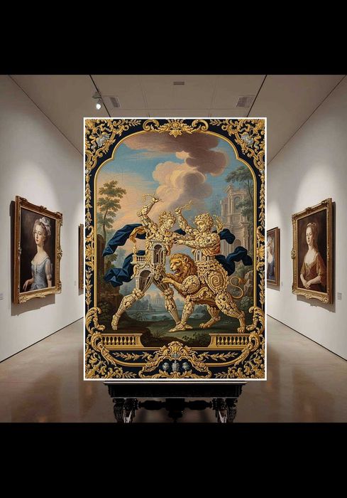 Obraz na płótnie - Ornamentyka i architektura - wielkość 75cm x 108cm