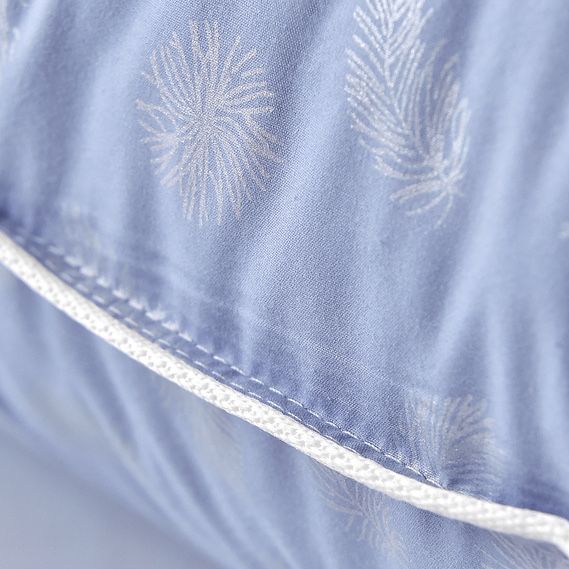 Натуральна бавовняна пухова подушка Пух-Перо Natural "Блакитний" IDEIA