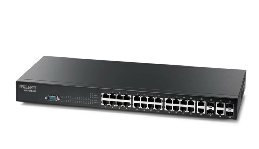 Комутатор Edge-core ECS3510-28T (L2, 24x10/100Base-T, 4x1G SFP/RJ45)