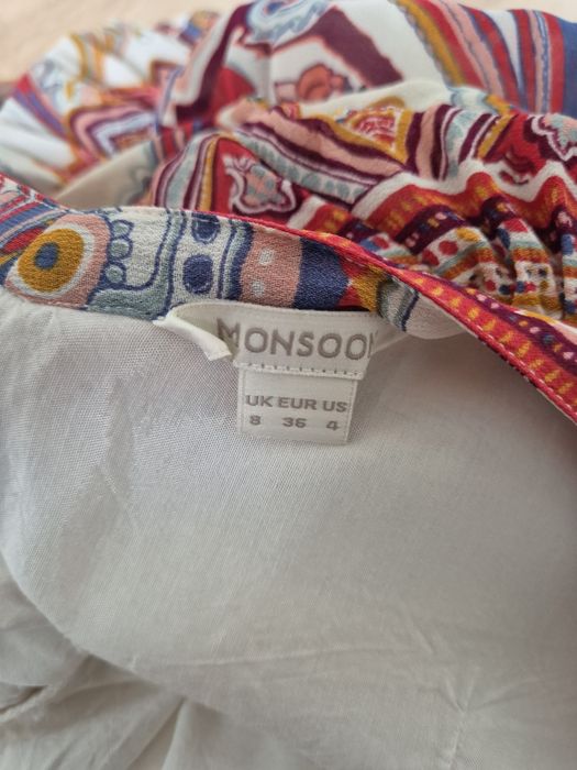Długa sukienka na ramiączkach Monsoon S boho używana