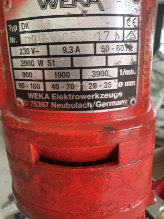 Weka DK18. Wiertnica diametowa ze statywem