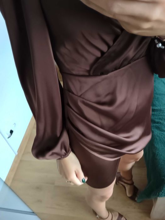 Czekoladowa/brązowa sukienka