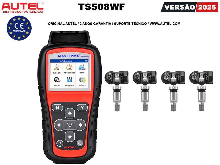 Autel MaxiTPMS TS508WF Máquina Programação TPMS + 4 Válvulas  (NOVO)