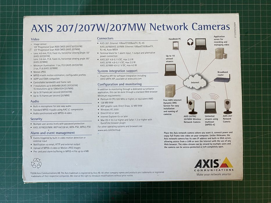 Câmera de Vigilância Axis - 207W 640 x 480 pixels