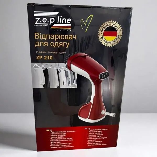 Відпарювач, отпариватель Zepline ZP-210, 3000Вт. Сірий, червоний