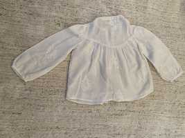Camisa ZARA off white com bordados menina 4 a 6 anos