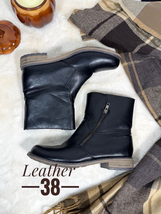 Buty skórzane zimowe ocieplane czarne Claudia Ghizzani r. 38