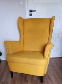 Fotel uszak Ikea STRANDMON żółty