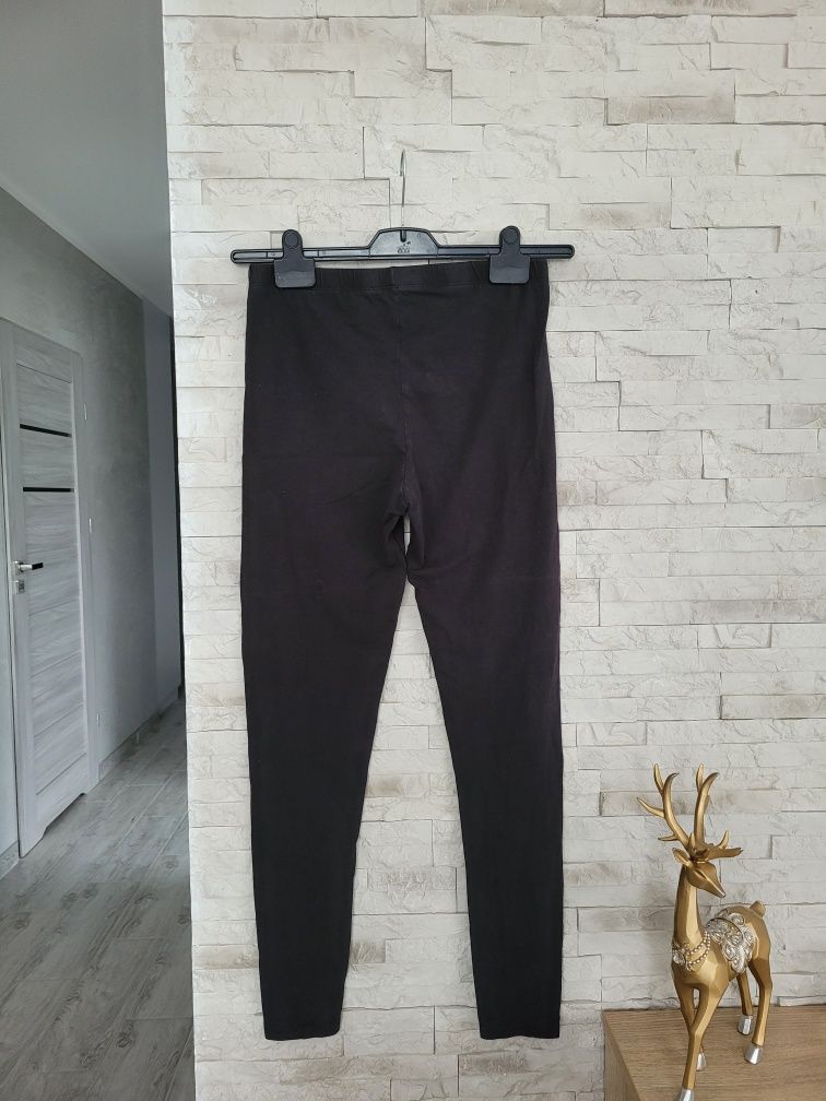 Czarne damskie legginsy wysoki stan rurki Pepco L/XL bawełna