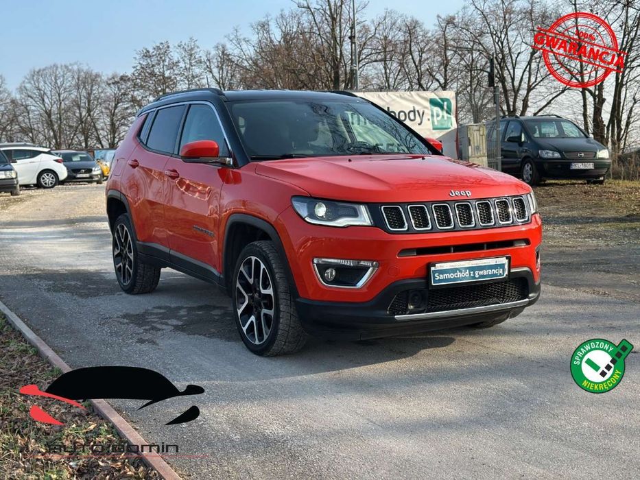 Jeep Compass RATY 2.0 d 170 KM Półskóra 4X4 automat tylko 84tys km Zarej Gwarancja