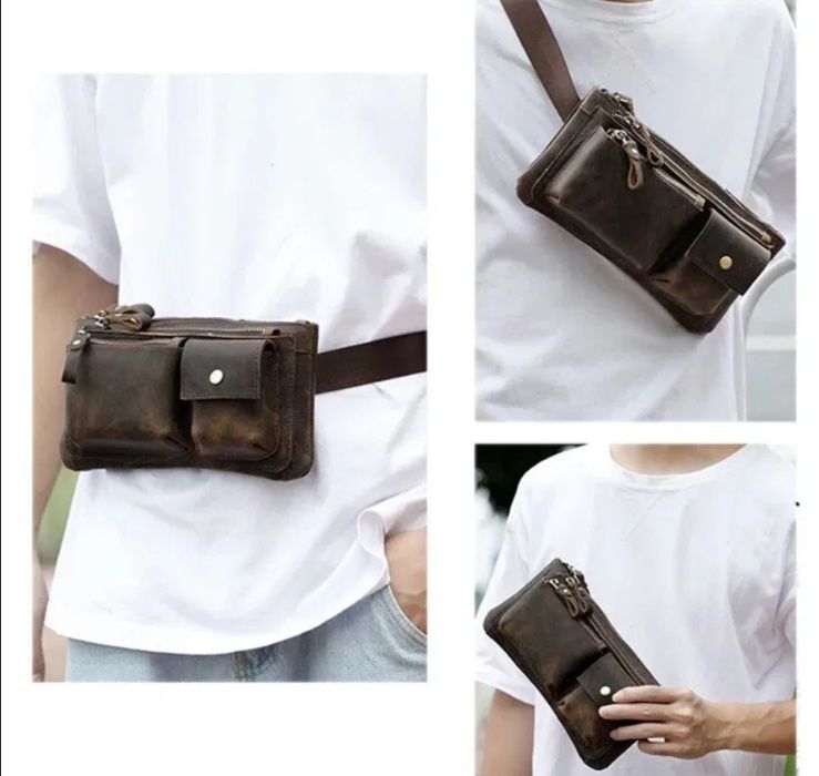 Чоловіча шкіряна сумка Гаманець Чоловічий