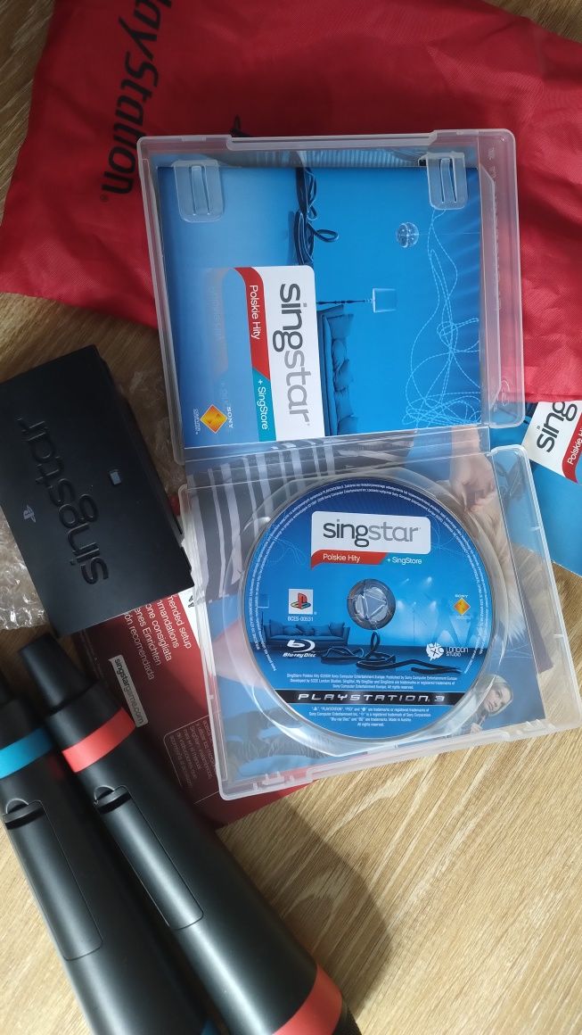 PS3 gra singstar polskie hity, po polsku, mikrofony,pudełko