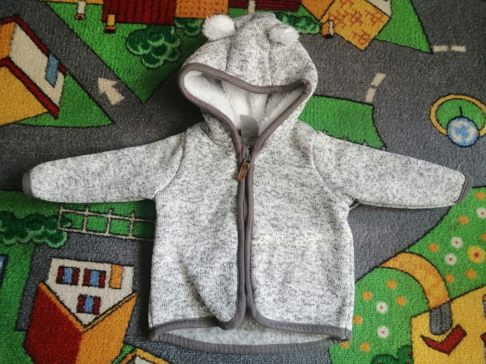 Bluza ciepła niemowlęca z uszami hm h&m Rozmiar 56