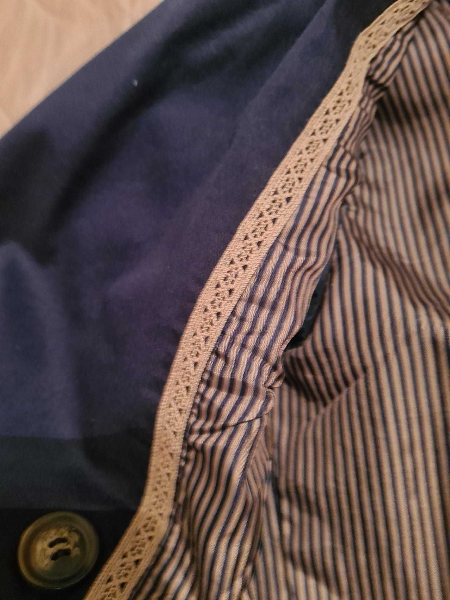 Gabardine azul c/botões castanhos matizados (meia-estação) Pull & Bear