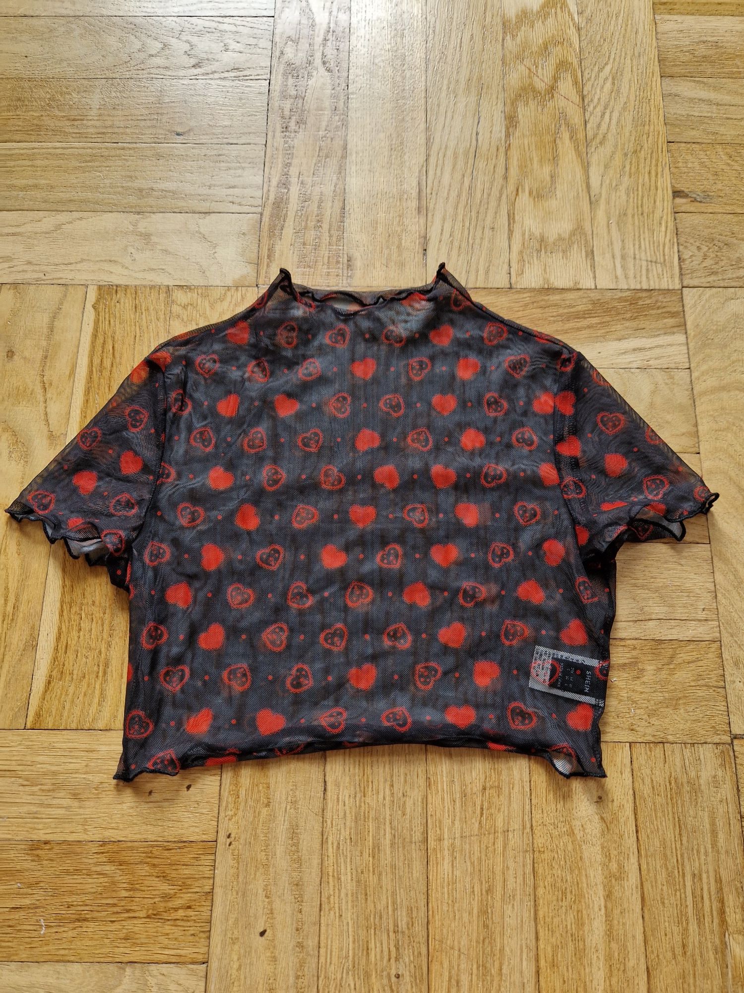 Koszulka crop top serce serduszka