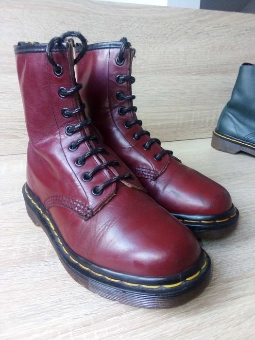 Martens 1460, made in england, cherry red