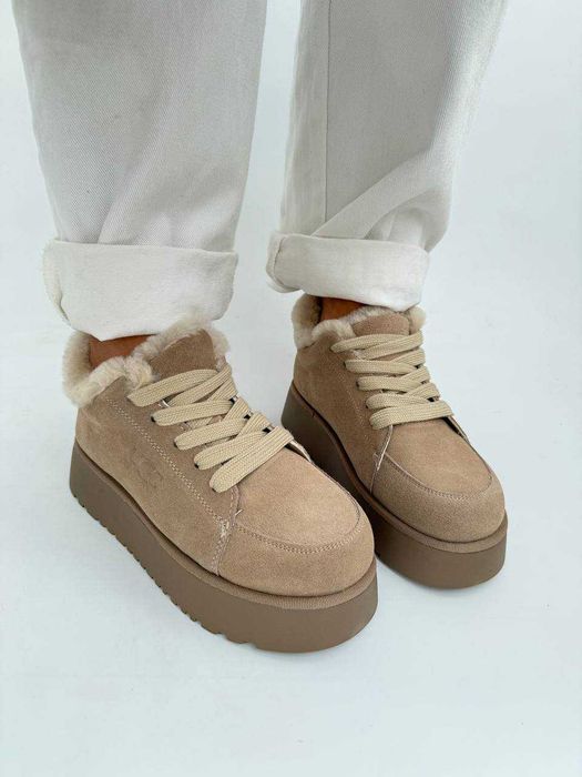 Жіночі зимові уггі-кросівки на платформі (36-41) Черевики зимові