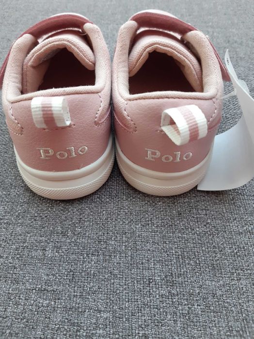 Nowe Polo Ralph Lauren buty r. 24 na rzep, różowe