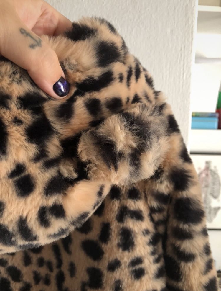 Blusão acolchoado em pêlo leopardo H&M