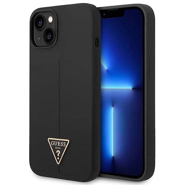 Guess GUHCP14SSLTGK iPhone 14/6,1" czarny/black hardcase Silicone Tria